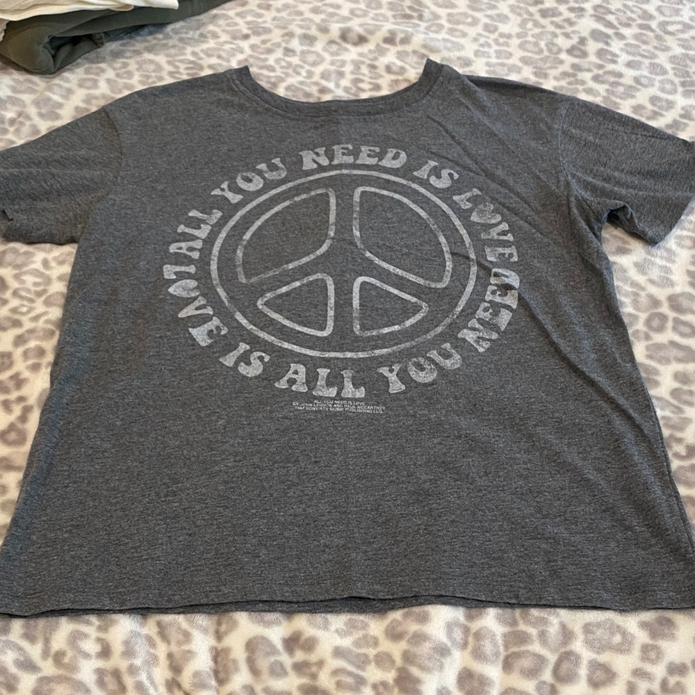 Women's Gray Peace Sign Tee